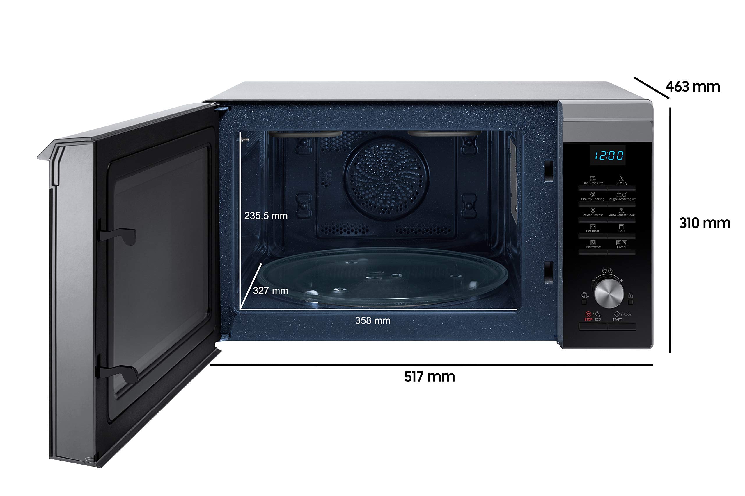 Samsung MC28M6035CS/EG microwave with grill function and hot air function