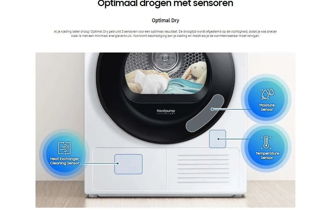 Samsung DV91TA240AE – A+++ – 9KG Heat Pump Dryer – Quick Dry